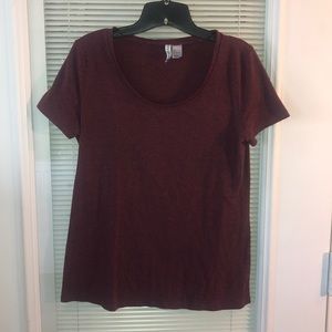 basic purple short sleeve top